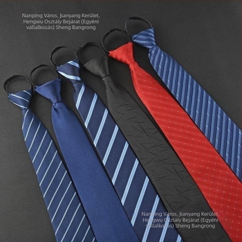 Nyakkendőcsipesz - kötés nélküli stílus, csíkos mintázat, gallér virág motívummal, férfiaknak