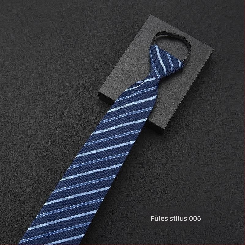 Nyakkendőcsipesz - kötés nélküli stílus, csíkos mintázat, gallér virág motívummal, férfiaknak