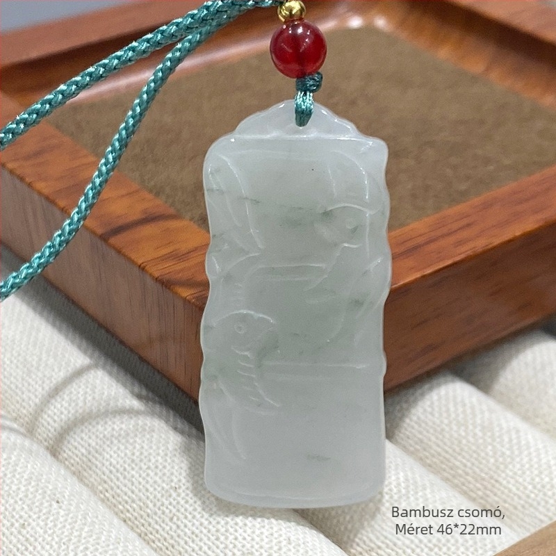 Tianshan jáde medál Ruyi Buddha dizájnnal, nyaklánc