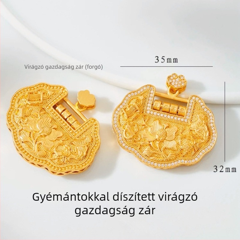 Réz nyaklánc vintage kompás medállal, elektroplatált felülettel, vintage stílus, tavasz 2024