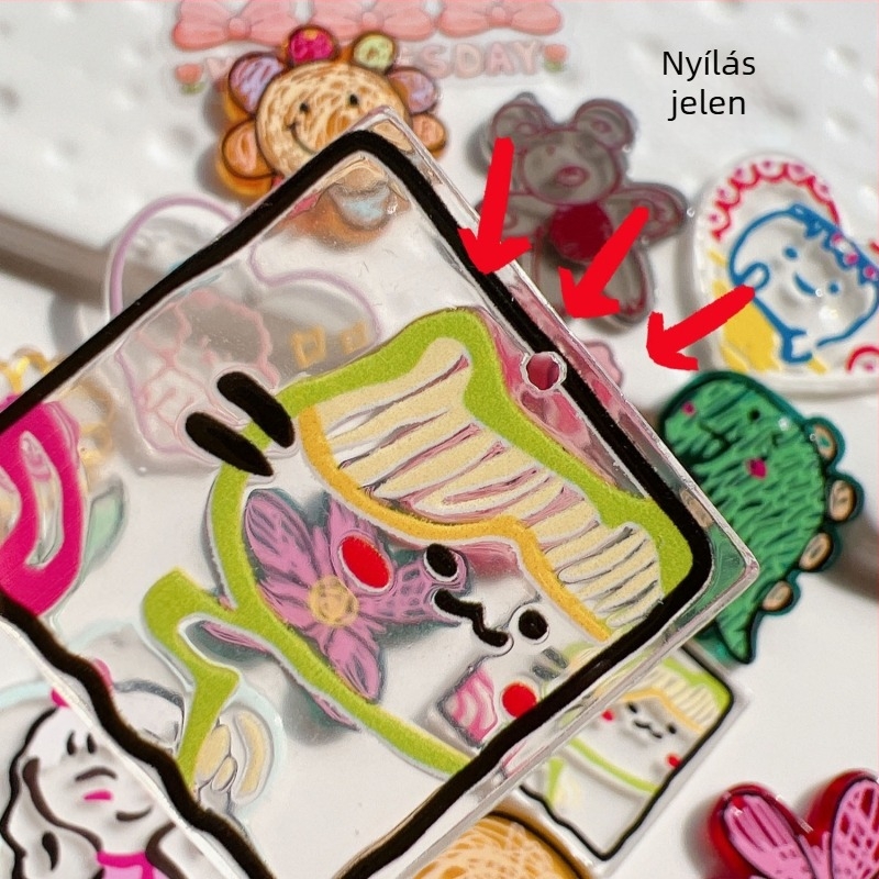 Patch hajdísz – akrilgyanta, festett felület, rajzfilm-stílus, friss és édes