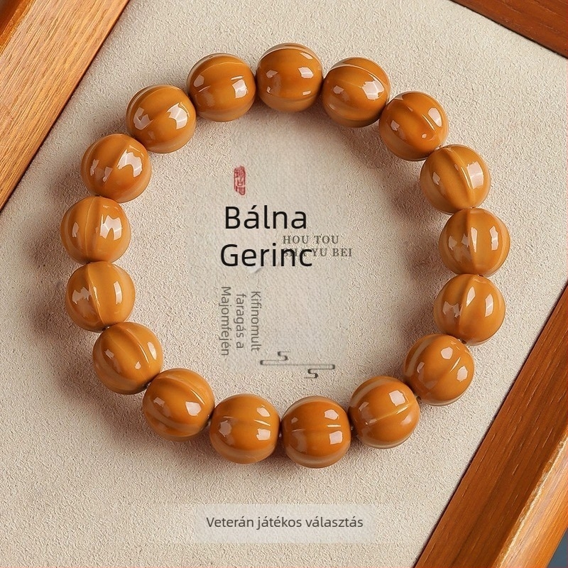 Diófából készült karkötő, retro stílus, uniszex geometriai design, gravírozás
