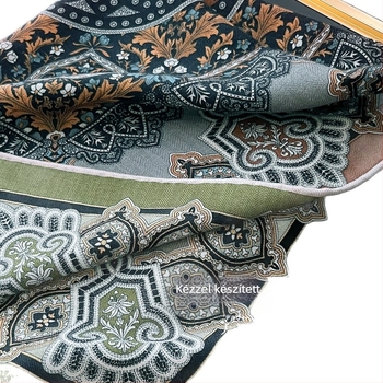 Női selyem–gyapjú sál, 65×65 cm, 2025-ös új stílus, elegáns, kiváló minőségű nyakmelegítő kendő