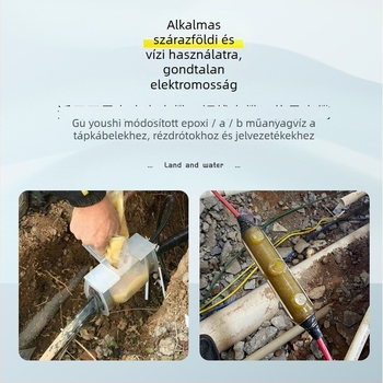 Géltöltésű vízálló csatlakozódoboz külső utcai lámpákhoz, 1 bemenet, 2 kimenet, szigetelt és zárt, fröccsenésvédett