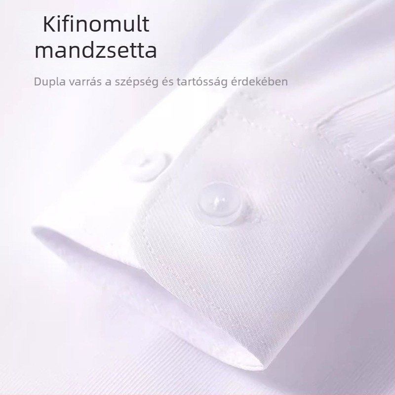 Gyerekeknek szóló hosszú ujjú iskolai ing, koreai stílus, puha felületkezelés, 30% pamut keverék, téli 2025