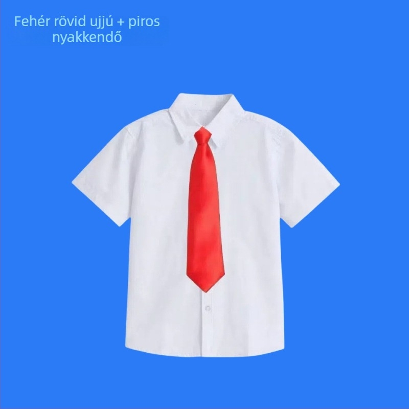 Gyerekeknek szóló hosszú ujjú iskolai ing, koreai stílus, puha felületkezelés, 30% pamut keverék, téli 2025