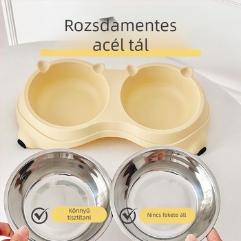 Macska rozsdamentes acél tál, kisállat etetőeszközök, Zhejiang eredet