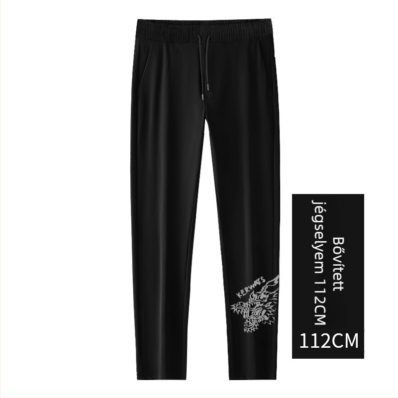 Férfi egyenes szabású nadrág, középmagas derekú, 70% pamut, minimalist stílus