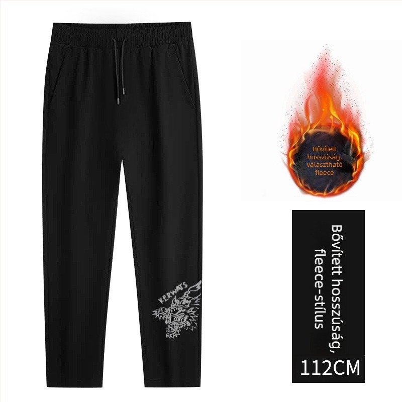 Férfi egyenes szabású nadrág, középmagas derekú, 70% pamut, minimalist stílus