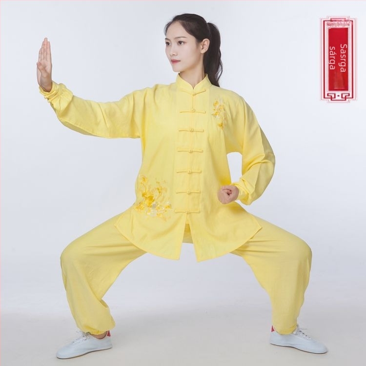 Női Tai Chi ruha, hosszú ujjú, Chenille anyag Spandex-szel, 2023 tavasz