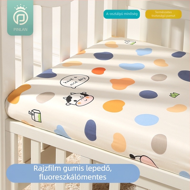 Pinlan 100% pamut babafészek lepedő és matracvédő, twill szövés
