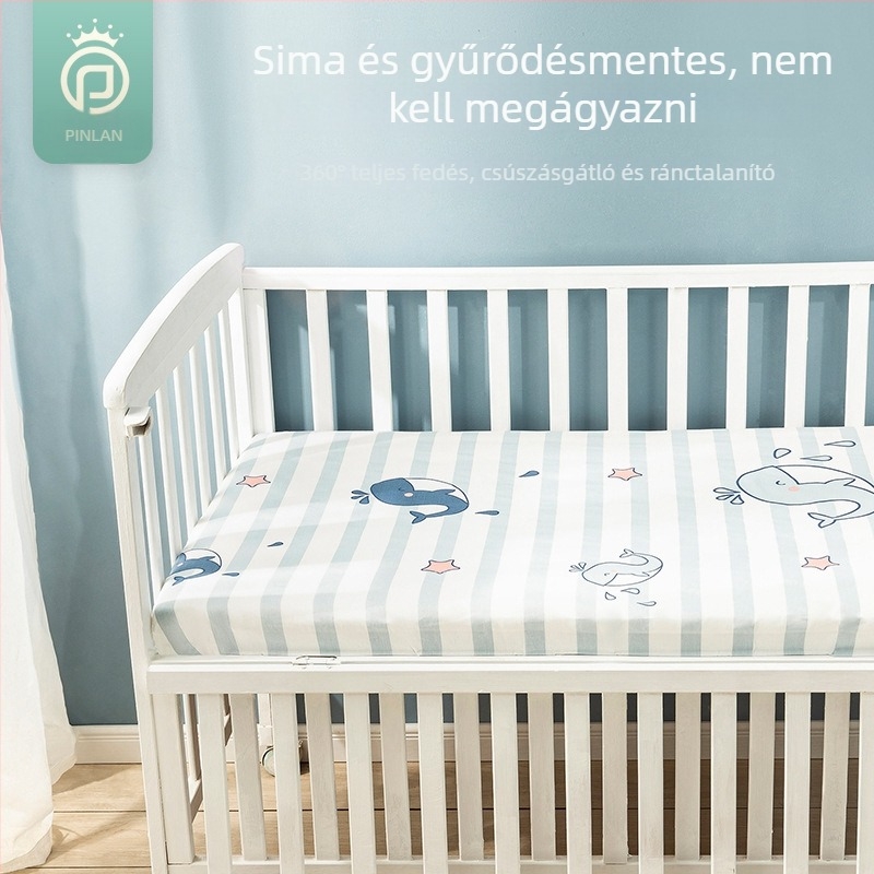 Pinlan 100% pamut babafészek lepedő és matracvédő, twill szövés