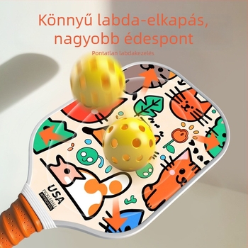 Gyerekeknek készült pickleball ütő üvegszálas kivitelben, karikatúra dizájn, Lidakang, 175±5 g