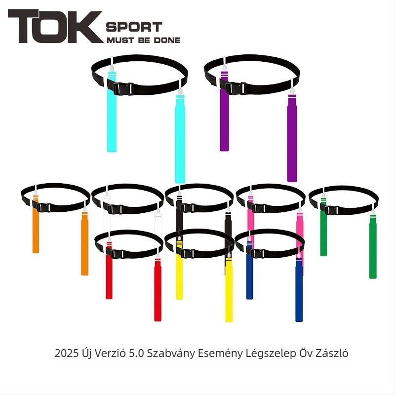 TOKSPORT Zászlófutball Övcsat — PVC anyag, UV nyomtatásos testreszabás, Edzéshez alkalmas