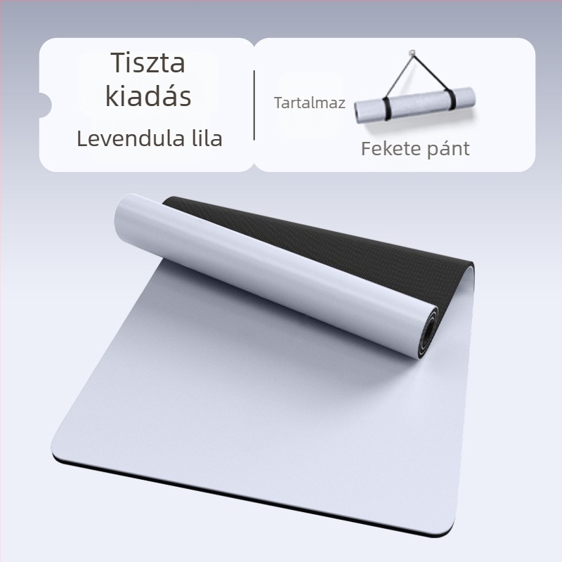 Kiváló minőségű jógaszőnyeg PU és gumi anyagból, csúszásmentes, csendes, vastagabb és széles 68 cm, méretek 183×68 cm vagy 80 cm