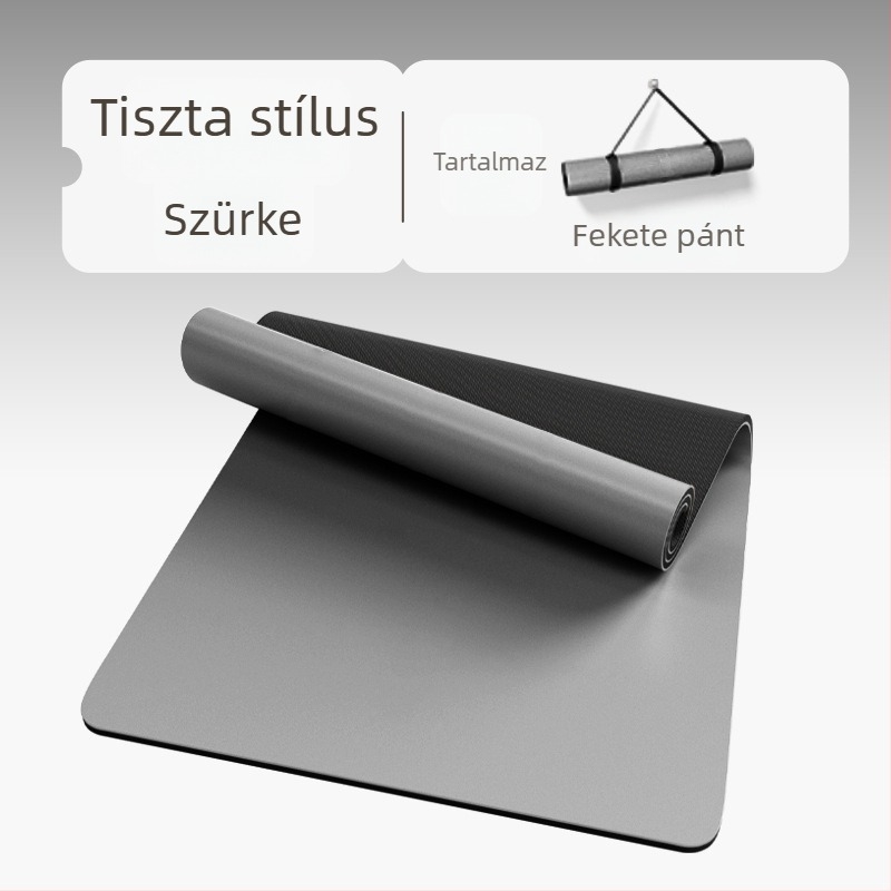 Kiváló minőségű jógaszőnyeg PU és gumi anyagból, csúszásmentes, csendes, vastagabb és széles 68 cm, méretek 183×68 cm vagy 80 cm