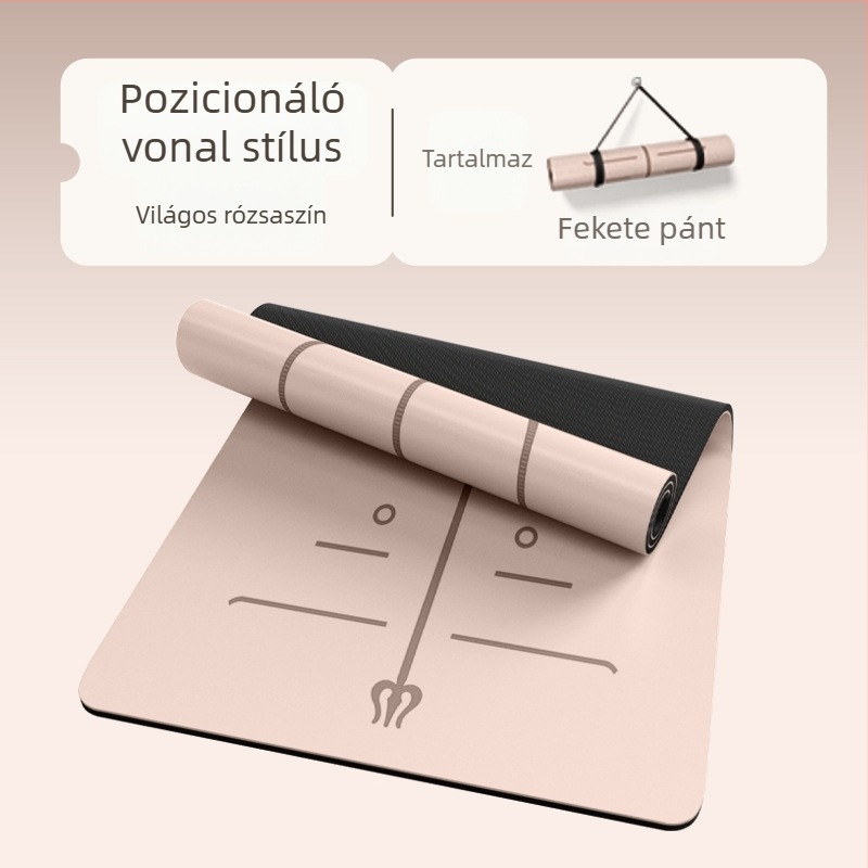 Kiváló minőségű jógaszőnyeg PU és gumi anyagból, csúszásmentes, csendes, vastagabb és széles 68 cm, méretek 183×68 cm vagy 80 cm