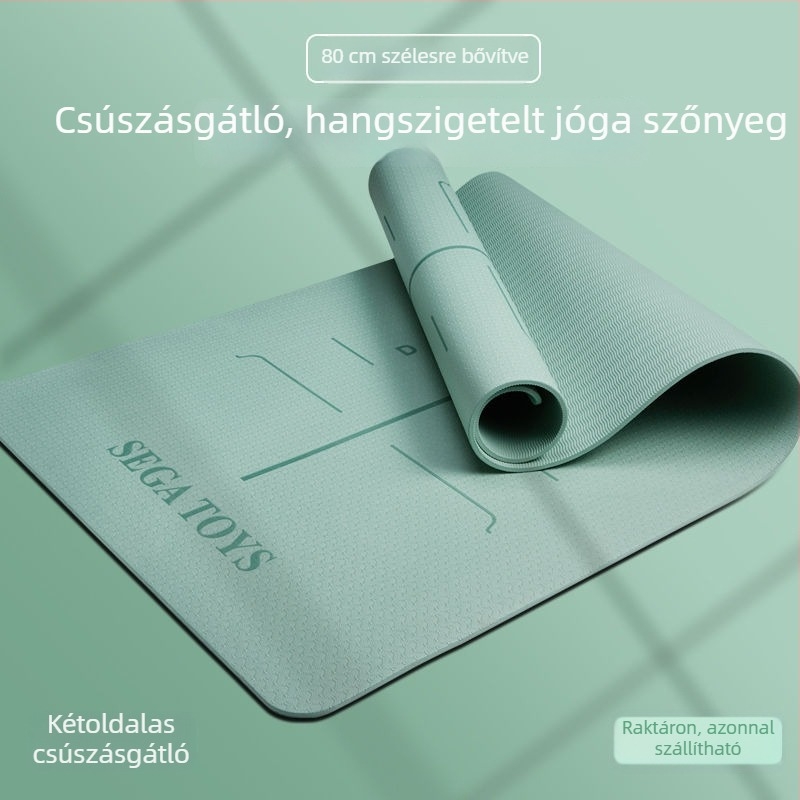 Megvastagított és szélesebb jóga matrac lányoknak, csúszásmentes otthoni használatra, ütéscsillapító hatással
