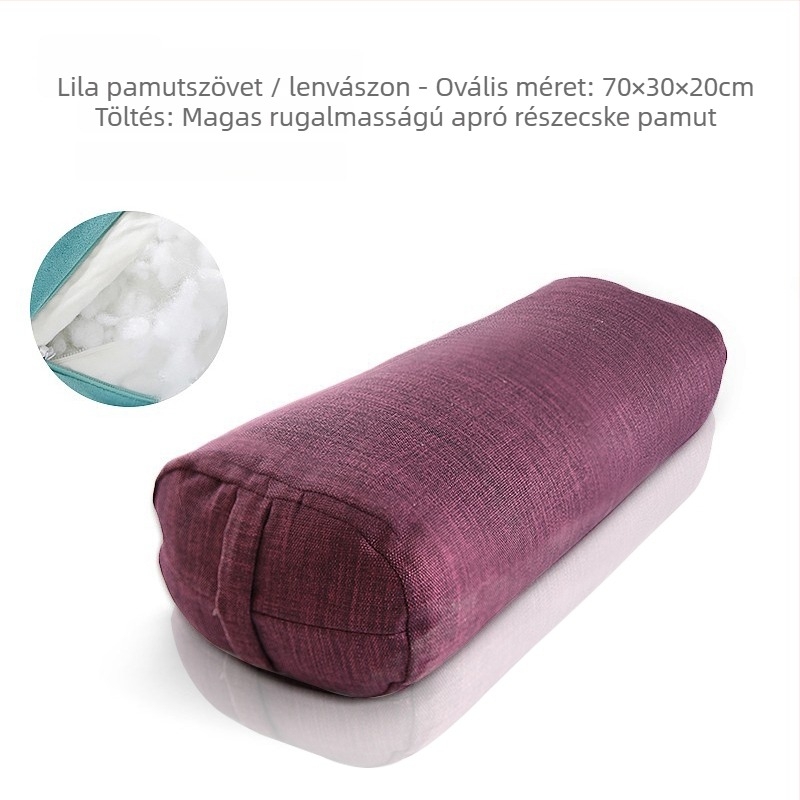 Jóga párna hajdina töltettel, Iyengar és Yin jóga segédeszköze, terhes nőknek, deréktámasztó párna, négyzetes hengeres forma