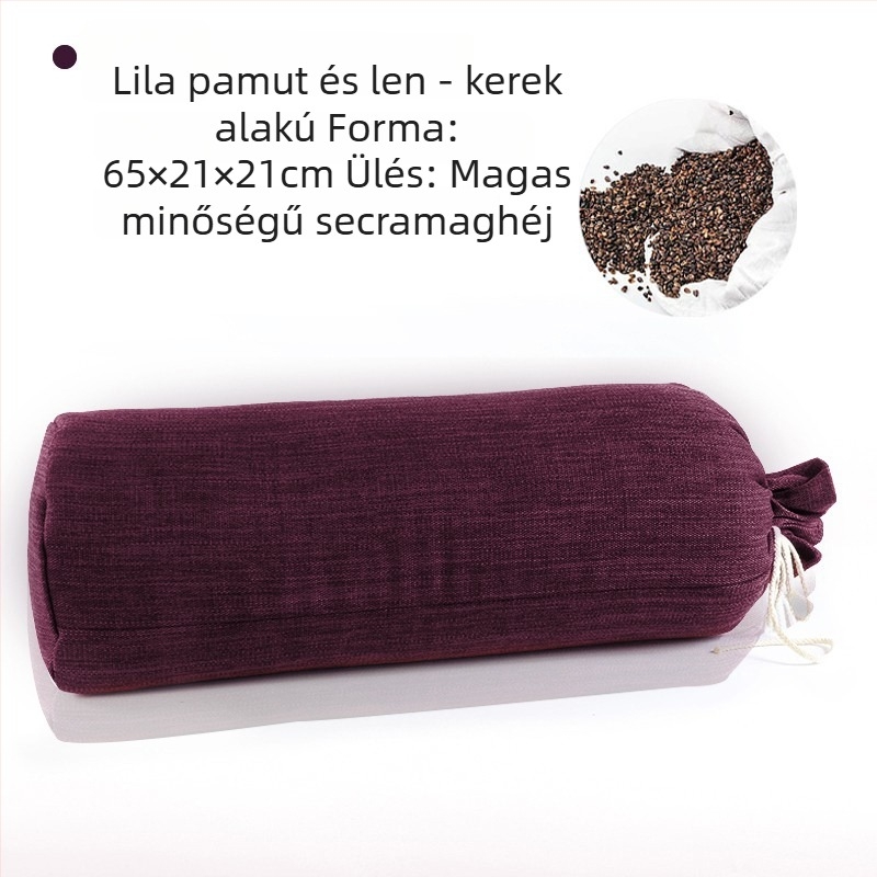 Jóga párna hajdina töltettel, Iyengar és Yin jóga segédeszköze, terhes nőknek, deréktámasztó párna, négyzetes hengeres forma