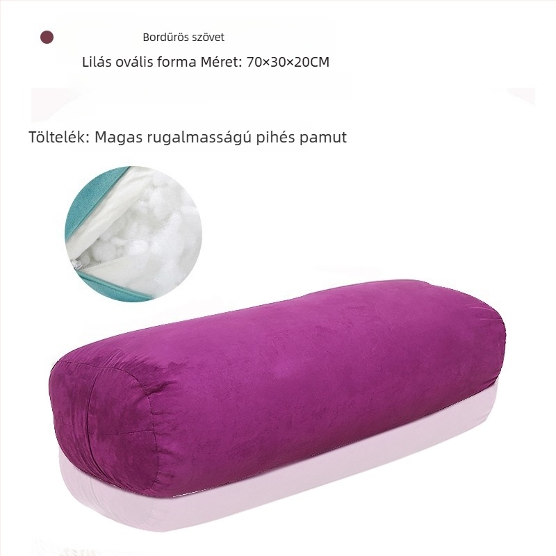 Jóga párna hajdina töltettel, Iyengar és Yin jóga segédeszköze, terhes nőknek, deréktámasztó párna, négyzetes hengeres forma