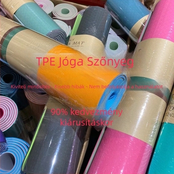 Jóga matrac kezdőknek, TPE anyag, csúszásmentes felület, 8 mm vastagság, igazítási vonalak