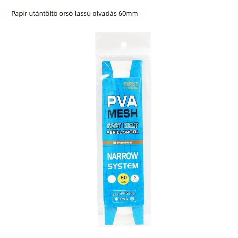 PVA vízben oldódó hálós zsák horgászathoz, nagy kapacitású, lassan oldódó, fixponttal történő fenékre dobás