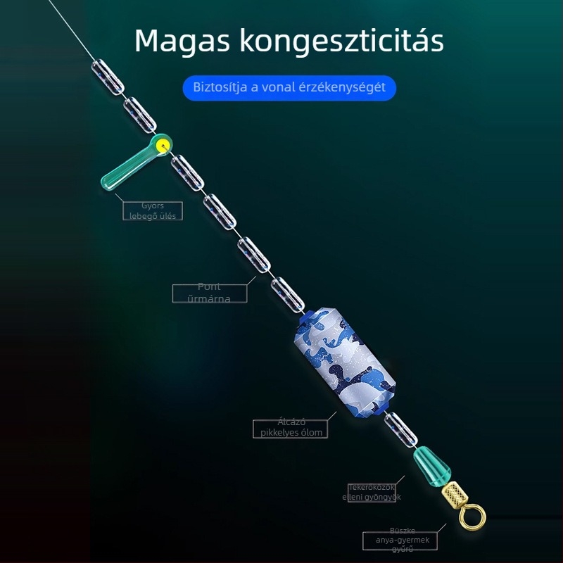 Space Bean halászati kiegészítő készlet, 10 darab, műanyag kivitel
