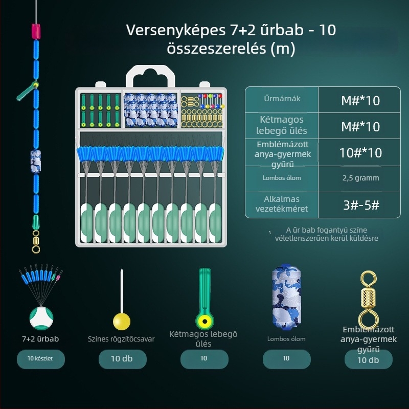 Space Bean halászati kiegészítő készlet, 10 darab, műanyag kivitel