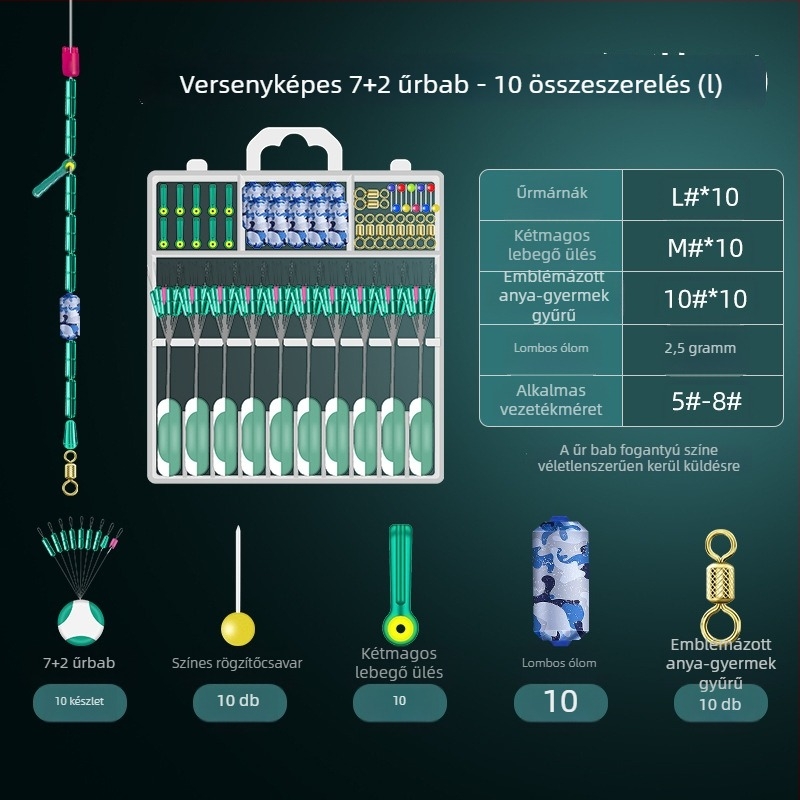 Space Bean halászati kiegészítő készlet, 10 darab, műanyag kivitel