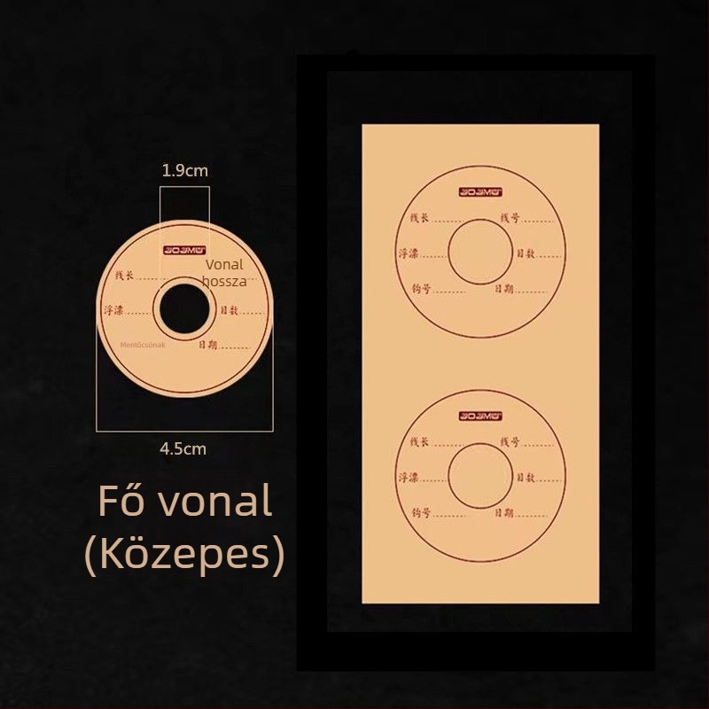 Jiujiumu Fából készült címke a horgász damil orsójához