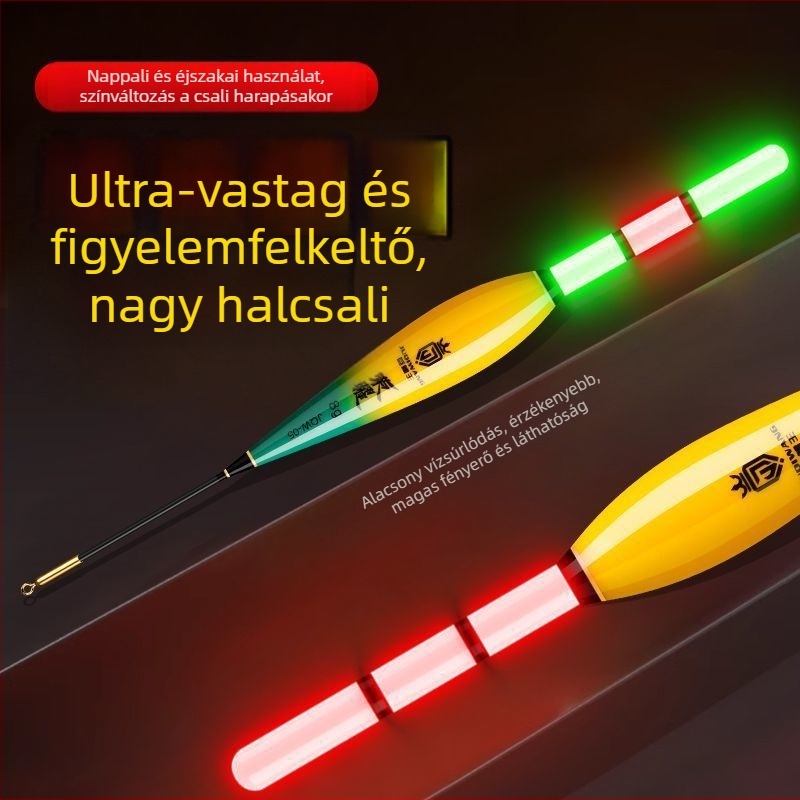 Memories Függőleges sodrású úszó – hosszú dobás, elektronikus éjjeli világítás, műanyag