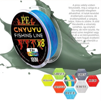 Fő horgászati zsinór – PE anyag, 8-110 lb, Sorozat 8