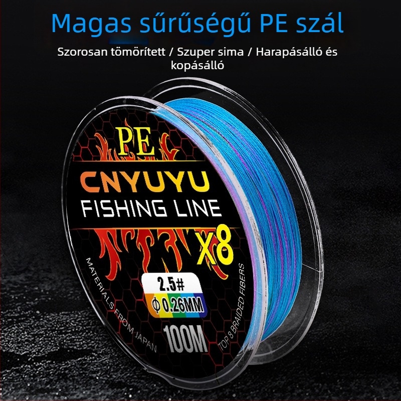 Fő horgászati zsinór – PE anyag, 8-110 lb, Sorozat 8