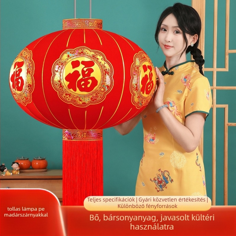 lámpás flocked szövettel, kör alakú, forró nyomtatási technika, Zifu márka, klasszikus stílus