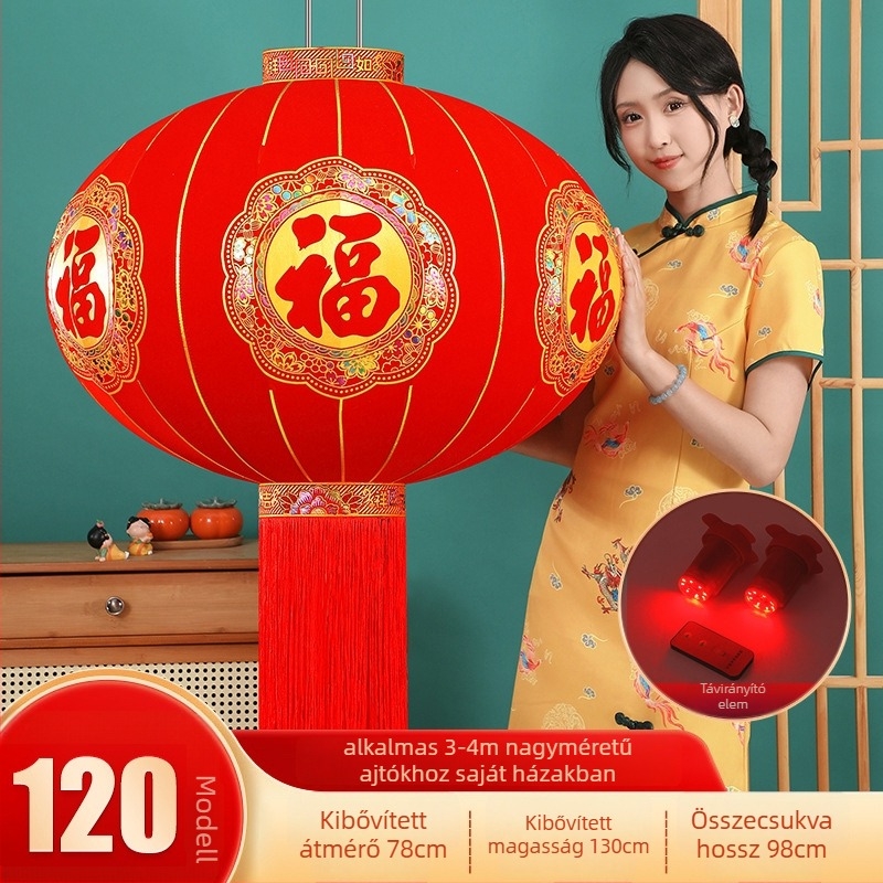 lámpás flocked szövettel, kör alakú, forró nyomtatási technika, Zifu márka, klasszikus stílus