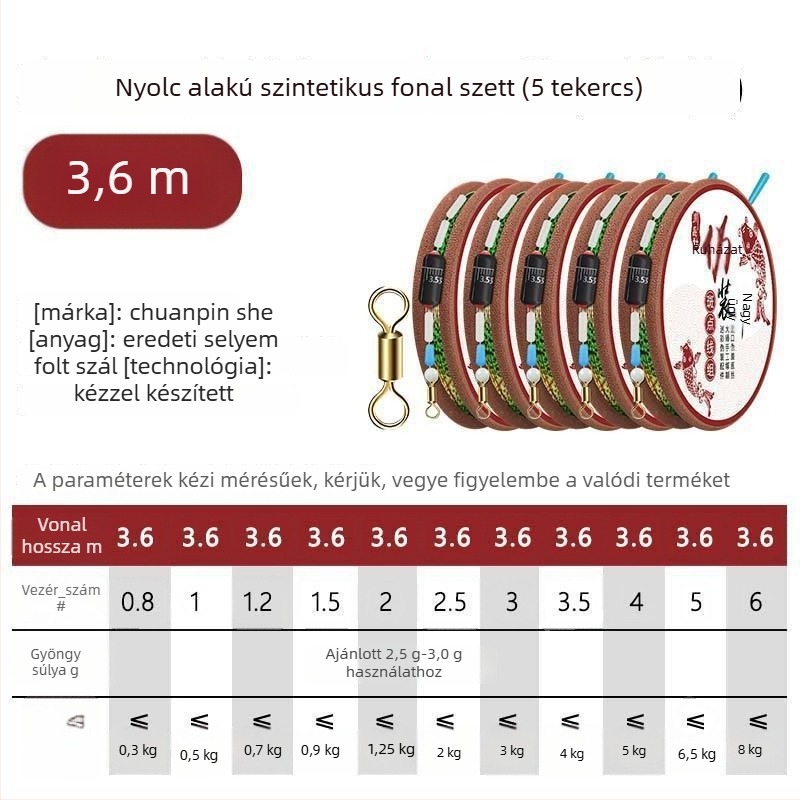 Láthatatlan damilkészlet keszeghez — Nylon