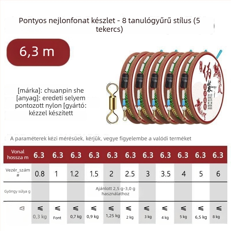 Láthatatlan damilkészlet keszeghez — Nylon