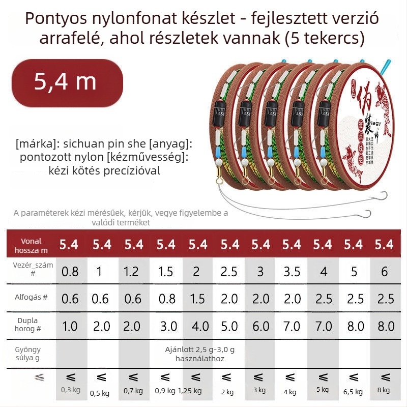 Láthatatlan damilkészlet keszeghez — Nylon