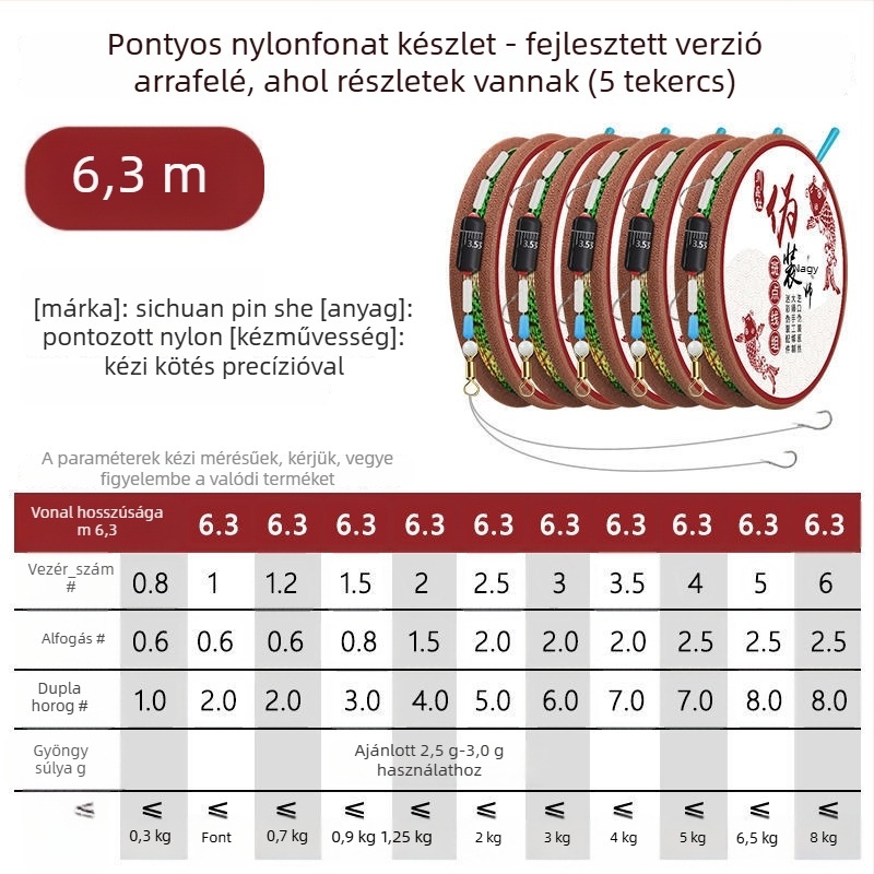 Láthatatlan damilkészlet keszeghez — Nylon