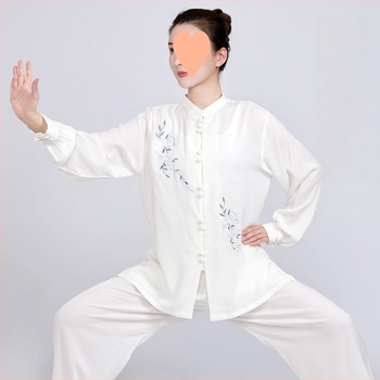 Női Taijiquan edzésruha, Lycra anyag, Vinylon összetétel, Sanda egyenruha időseknek
