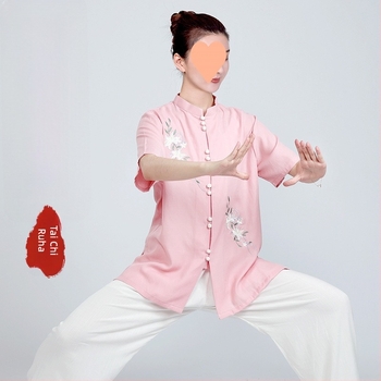 Női Taijiquan edzésruha, Lycra anyag, Vinylon összetétel, Sanda egyenruha időseknek
