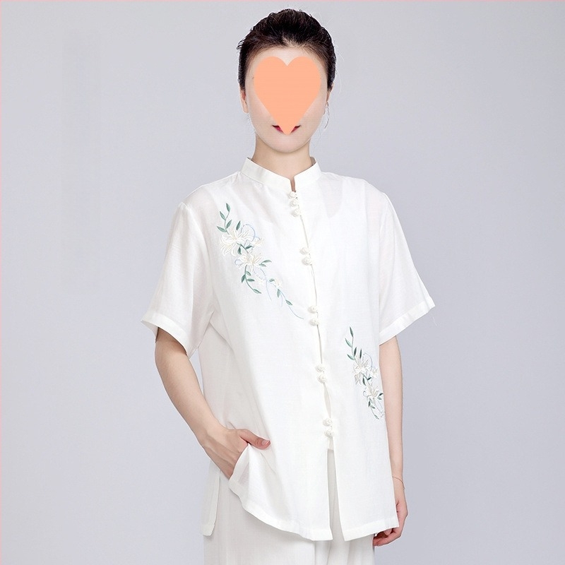Női Taijiquan edzésruha, Lycra anyag, Vinylon összetétel, Sanda egyenruha időseknek