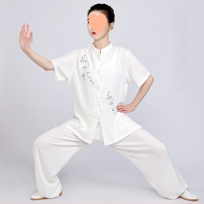 Női Taijiquan edzésruha, Lycra anyag, Vinylon összetétel, Sanda egyenruha időseknek