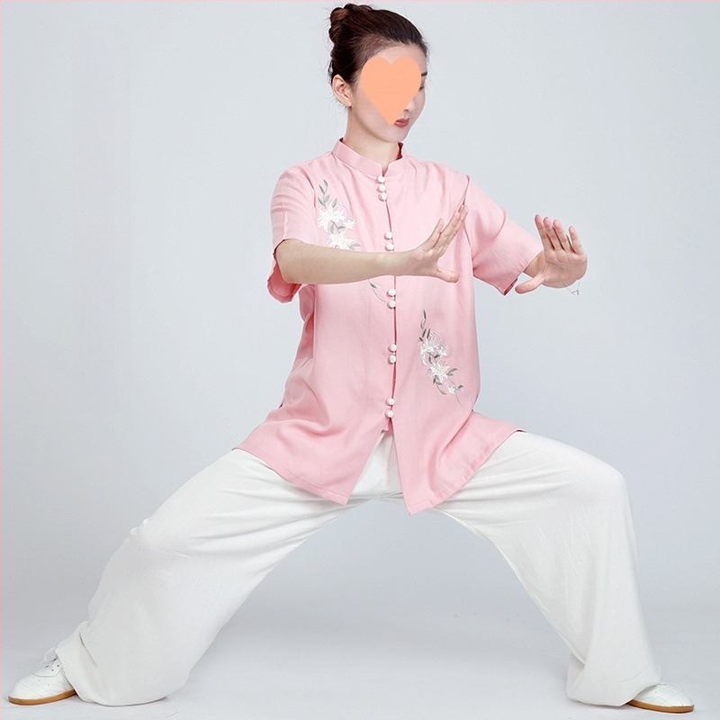 Női Taijiquan edzésruha, Lycra anyag, Vinylon összetétel, Sanda egyenruha időseknek