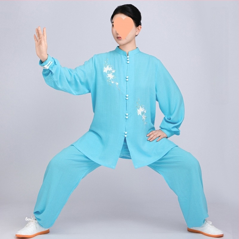 Női Taijiquan edzésruha, Lycra anyag, Vinylon összetétel, Sanda egyenruha időseknek
