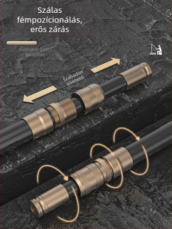 Szénszálas teleszkópos halászháló szett – ultra-könnyű, merev, vékony szemű hálóval, összecsukható, teherbírás 100 kg