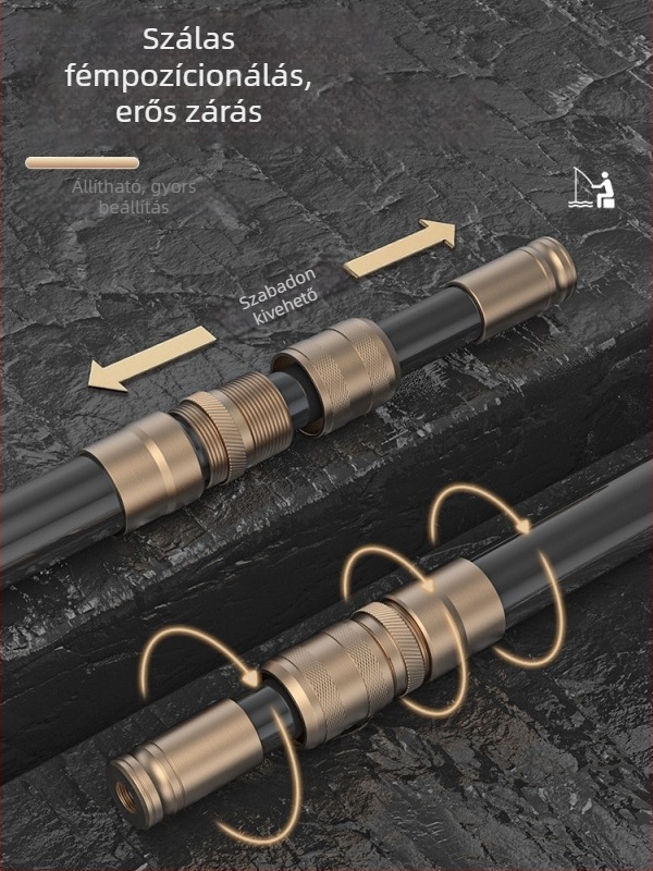 Szénszálas teleszkópos halászháló szett – ultra-könnyű, merev, vékony szemű hálóval, összecsukható, teherbírás 100 kg