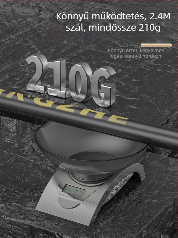 Szénszálas teleszkópos halászháló szett – ultra-könnyű, merev, vékony szemű hálóval, összecsukható, teherbírás 100 kg