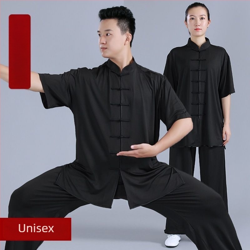 Tai Chi ruházat nőknek és férfiaknak, nyári gyakorló készlet, kínai stílusú előadásruha